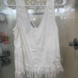 American Eagle Outfitters White Sleeveless Top